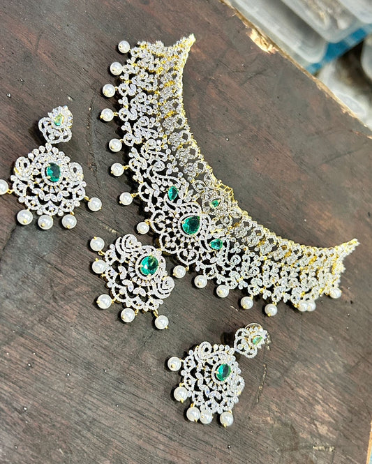 American Diamond Stones Bridal Choker