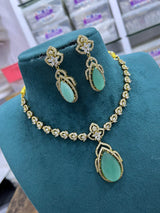 Victorian Polish AD Stones Necklace - Nakshatra Jewels