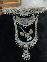 American Diamond Stones Bridal Combo Set - Nakshatra Jewels