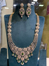 American Diamond Stones Bridal Haram - Nakshatra Jewels