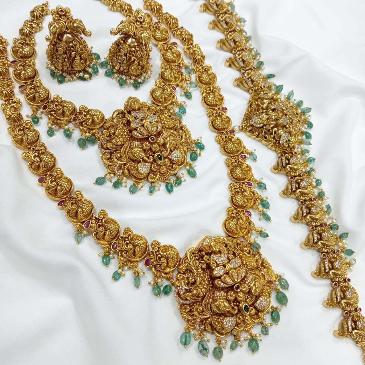 Nakshi Work with AD stones Bridal combo set