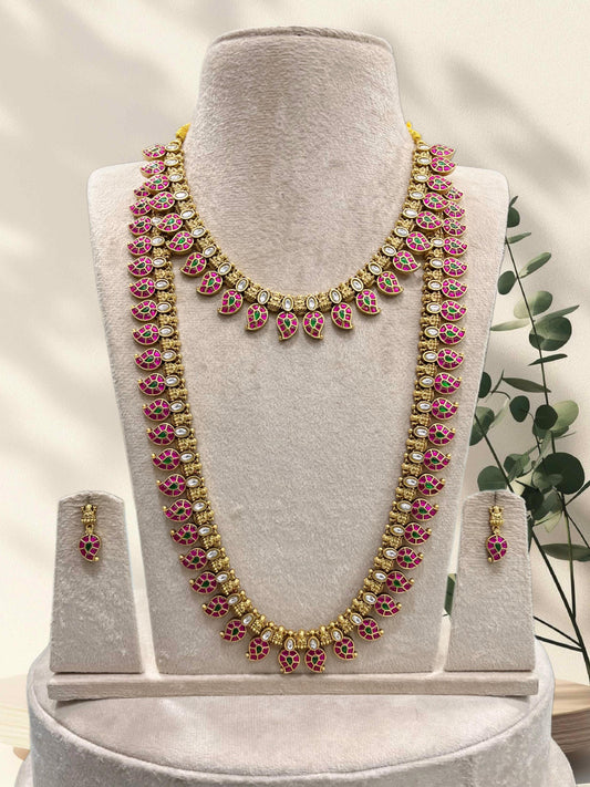 Nakshi Work with Jaadu Kundan Stones and Bridal Combo Set