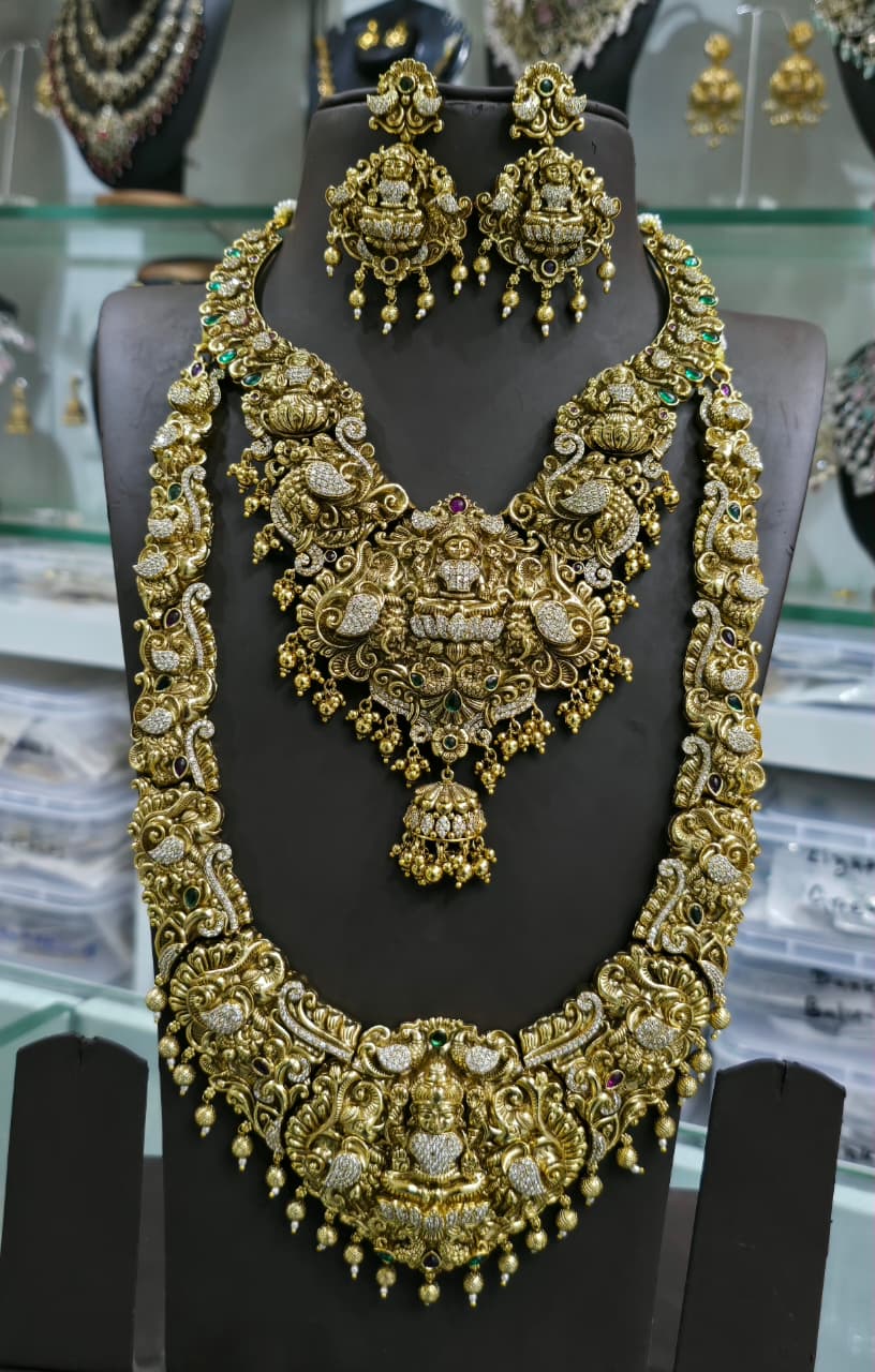 Nakshi Work with AD Stones Bridal Combo Set