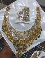 Nakshi Work with AD Stones Bridal Necklace