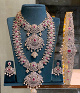 American Diamond Stones Bridal Set - Nakshatra Jewels