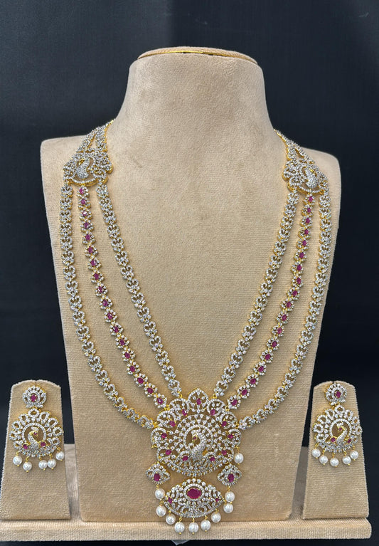American Diamond Stones Bridal Layer Haram