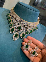 American Diamond Stones Bridal Choker - Nakshatra Jewels