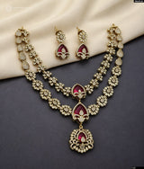 Victorian Polish AD Stones Necklace