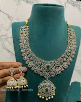 American Diamond Stones Bridal Haram - Nakshatra Jewels