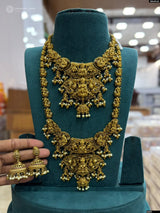 Nakshi Work with Kempu Stones Bridal Combo Set