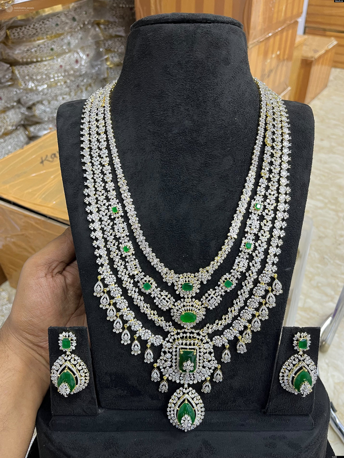 American Diamond Stones Bridal Haram