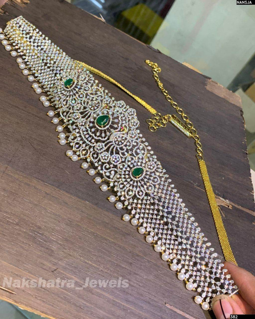 American Diamond Stones Bridal Hip Chain - Nakshatra Jewels