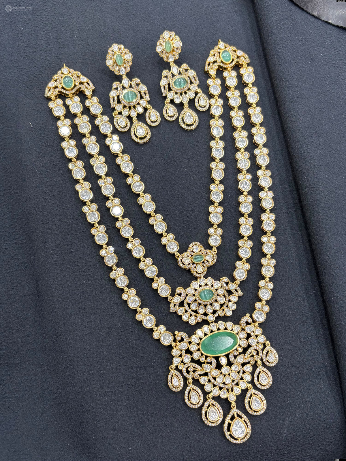 Mossianite Stones Bridal Layer Haram