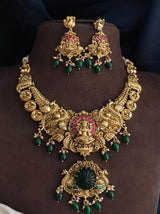 Nagasi Work with Jaadu Kundan Stones Bridal Necklace - Nakshatra Jewels
