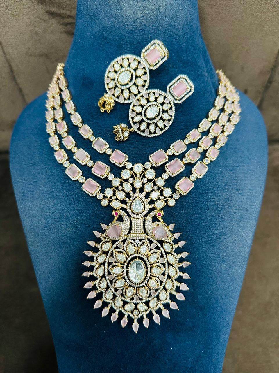 Moissanite and AD Stones Bridal Haram