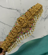 Nagasi work with AD and Kempu Stones Bridal Hip Belt - Nakshatra Jewels