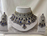Victorian Polish with AD Stones Bridal Neck Set - Nakshatra Jewels