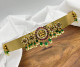 Nagasi work with Kempu Stones Hip Belt - Nakshatra Jewels