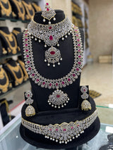 American Diamond Stones Bridal Combo Set