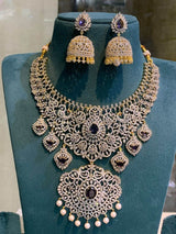 American Diamond Stones Bridal Necklace - Nakshatra Jewels