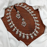 Moissanite Stones Bridal Haram - Nakshatra Jewels