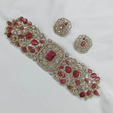 Moissanite & AD Stones Bridal Choker - Nakshatra Jewels