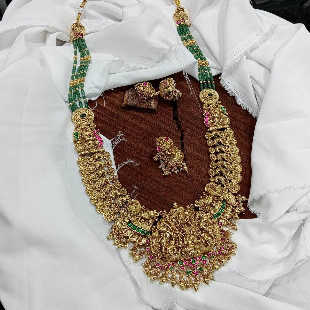 Nakshi Work with AD & Kundan Stones Bridal Haram