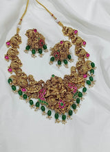 Nakshi work with Jadau Kundan Stones Necklace - Nakshatra Jewels