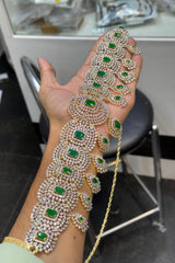 American Diamond Stones Bridal Hip Chain - Nakshatra Jewels