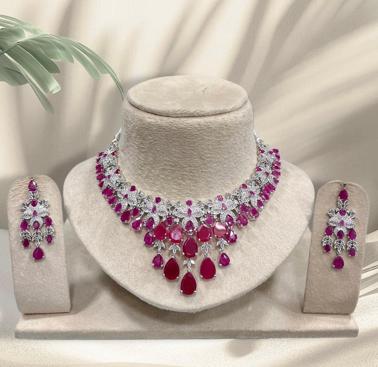 AD Stones Necklace (Silver Polish)