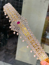 American Diamond Stones Bridal Hip Belt - Nakshatra Jewels
