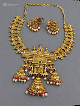 Nakshi Work with Kundan Stones Bridal Necklace