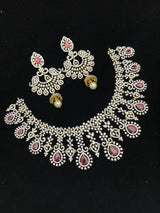 American Diamond Stone Bridal Necklace - Nakshatra Jewels
