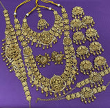 Nakshi Work with Kundan Stones Bridal Combo Set
