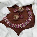 Victorian Polish with AD Stones Necklace - Nakshatra Jewels
