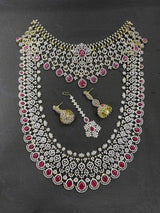 American Diamond Stones Bridal Combo Set - Nakshatra Jewels