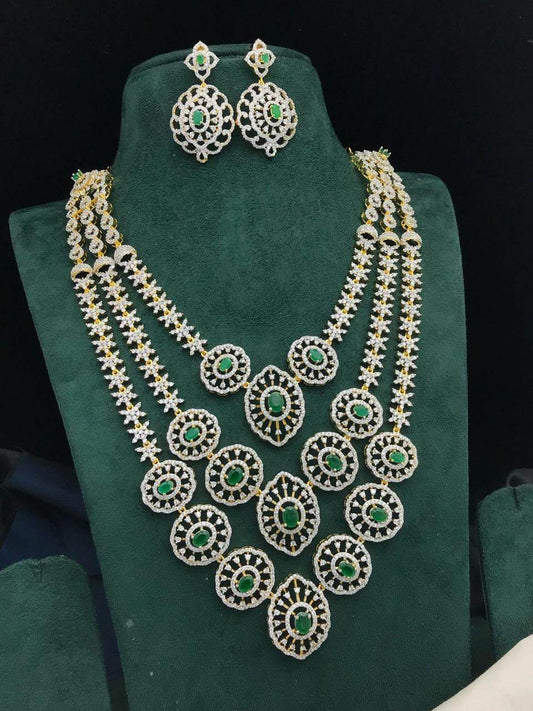 American Diamond Stones Necklace - Nakshatra Jewels