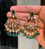 Mossianite Stones Bridal Earrings - Nakshatra Jewels
