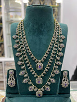 American Diamond Stones Bridal Layer Haram - Nakshatra Jewels