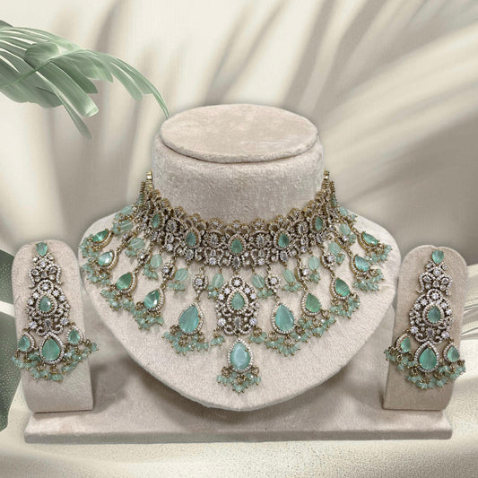 Victorian Polish with AD Stones Bridal Choker