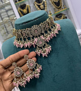 Victorian Polish AD Stones Choker - Nakshatra Jewels