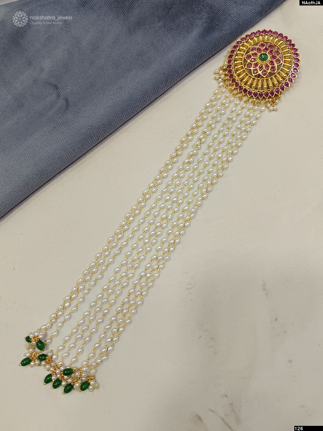 Premium Matt with Kempu Stones Hair Accessories