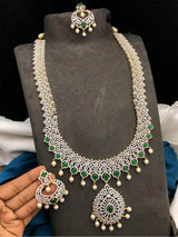 American Diamond Stones Bridal Haram - Nakshatra Jewels