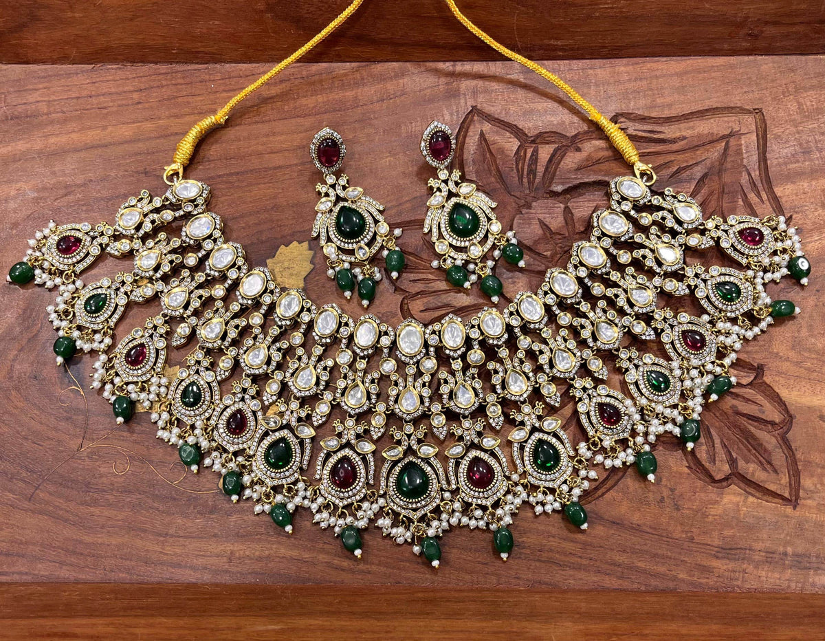 Victorian Polish with AD Stones Bridal Choker