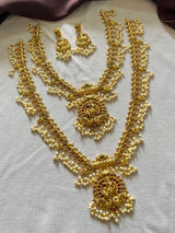 Nakshi Work with Kempu Stones Bridal Combo