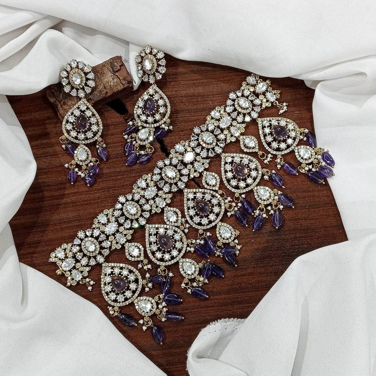 Moissanite Stones Bridal Choker