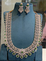 American Diamond Stones Bridal Haram - Nakshatra Jewels