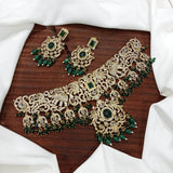 Victorian Polish with AD Stones Choker - Nakshatra Jewels