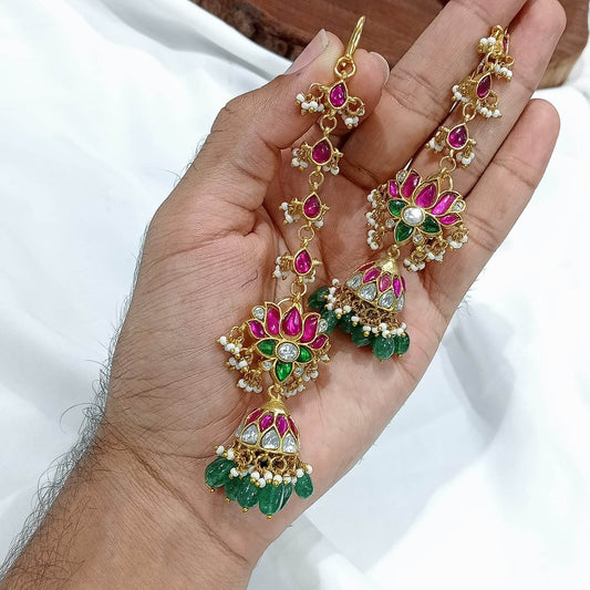 Jaadu and Kemp Stones Earrings - Nakshatra Jewels