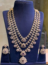 American Diamond Stones Bridal Layer Haram - Nakshatra Jewels